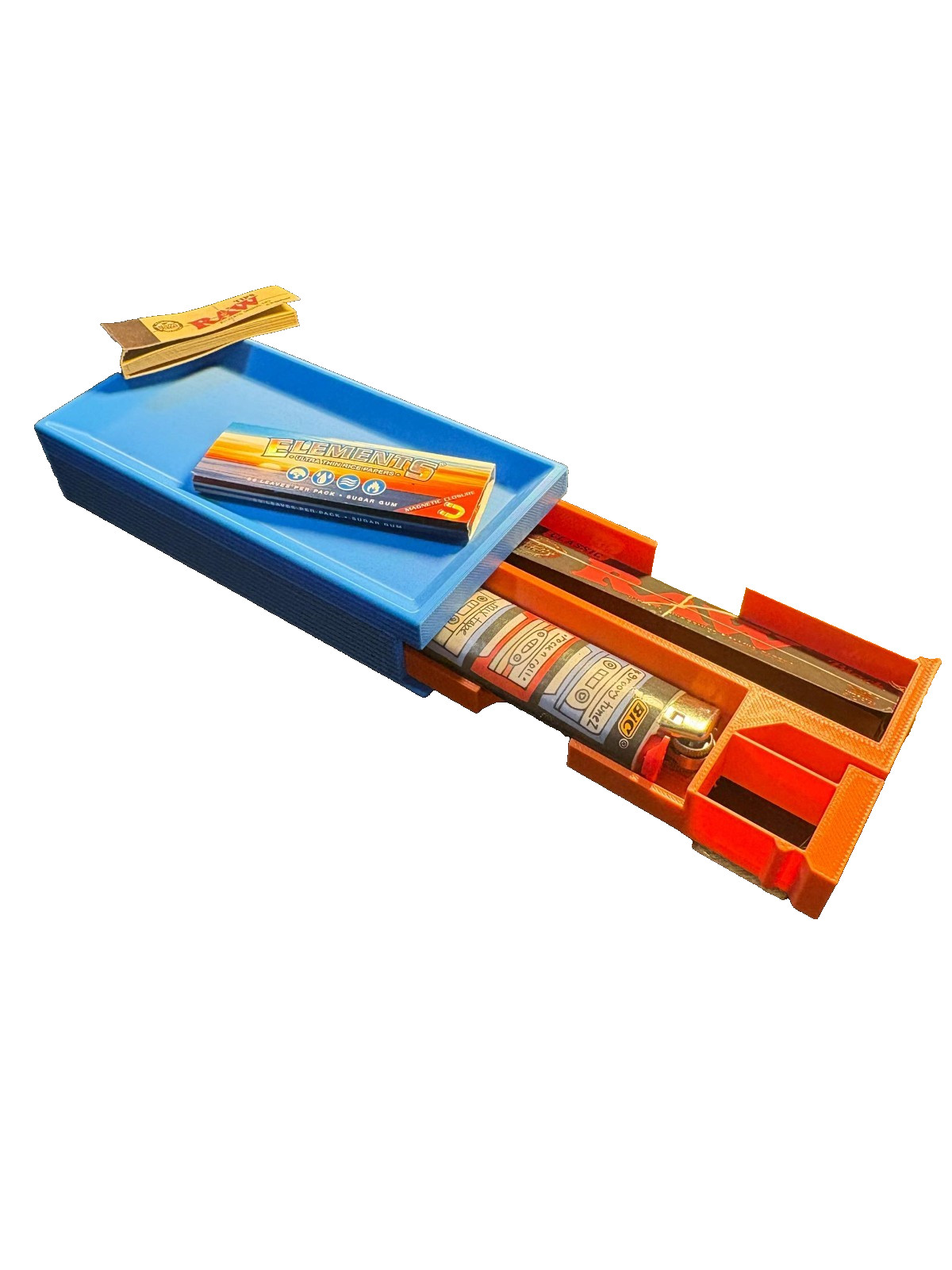 RAW Travel Rolling Tray Holds Papers Filters And Lighter Complete Travel Kit