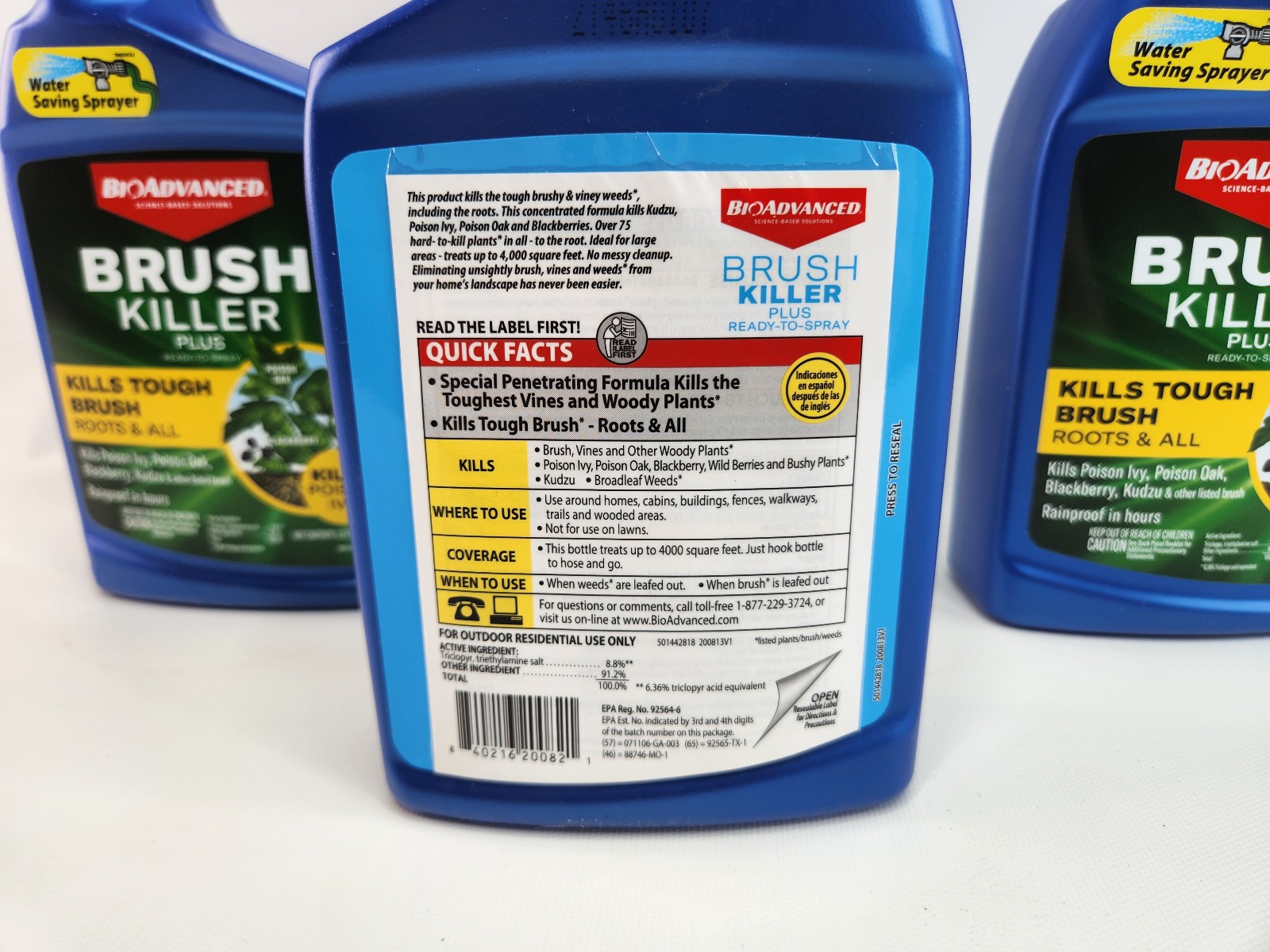 3 Pack Bioadvanced Brush Killer - New 32oz Bottles w/ Hose nozzle