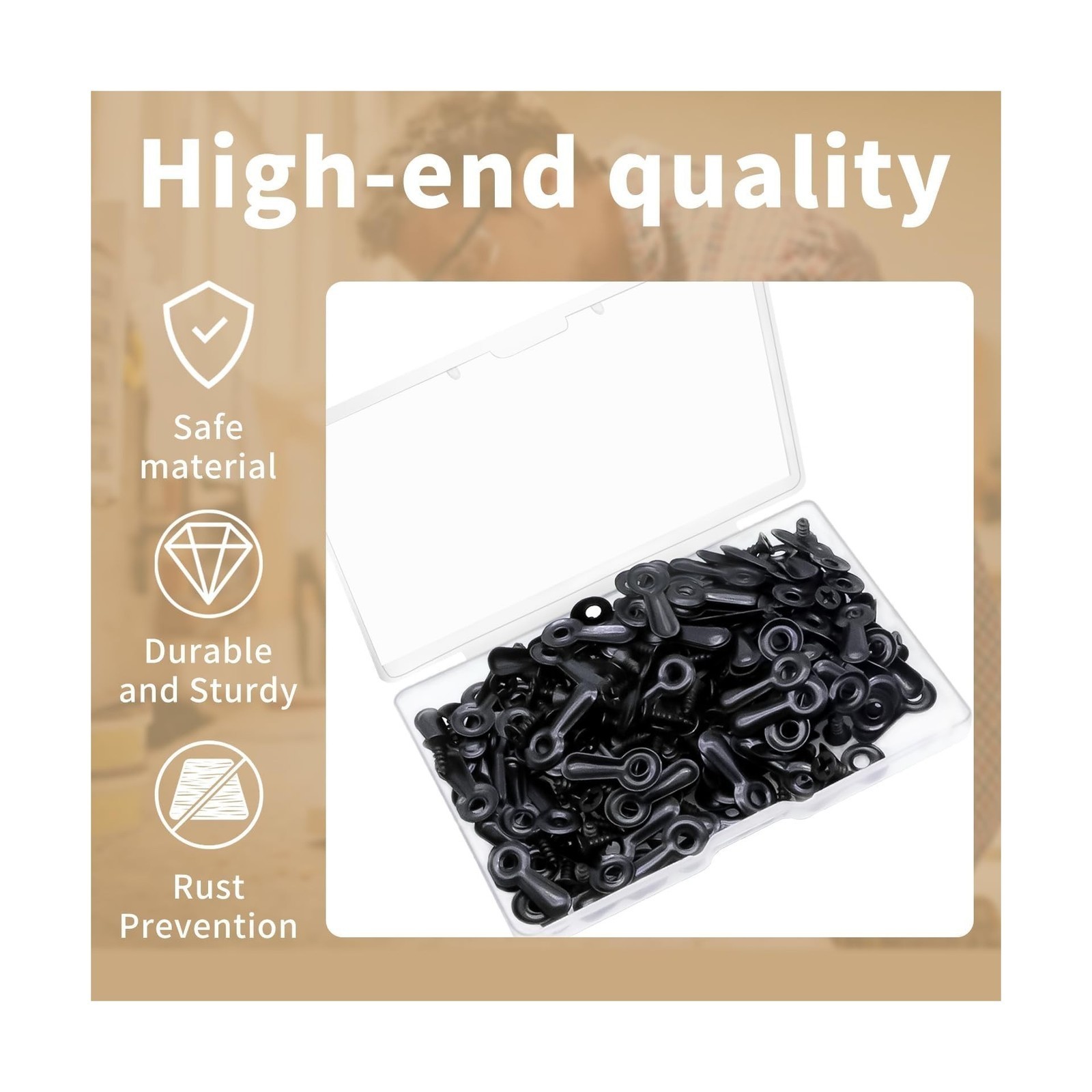 120Pcs Picture Frame Backing Clips Turn Button Screws Hardware Kit