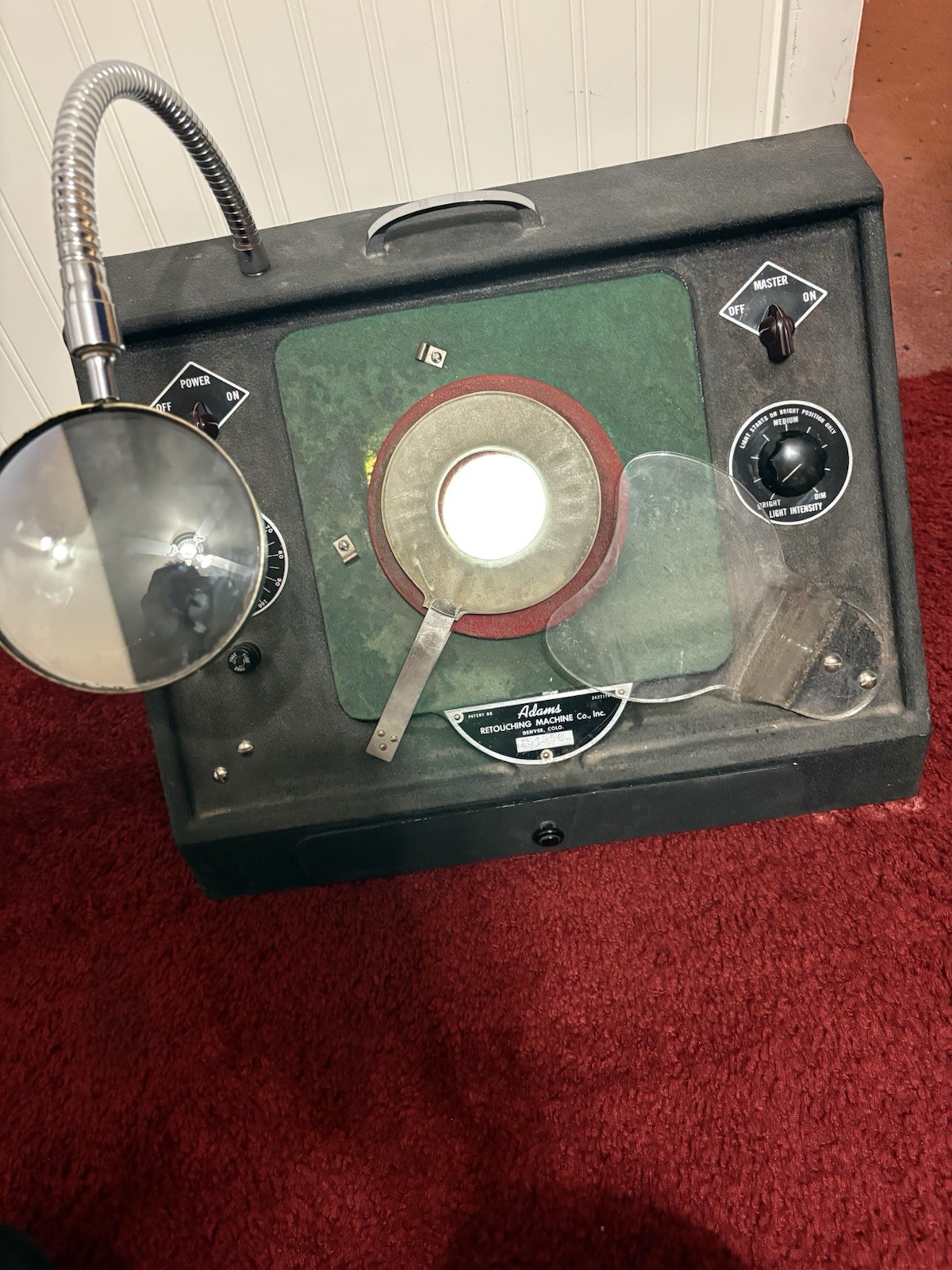 Vtg Adams Retouching Machine Photography Negative Film Photo Editing Rare WORKS