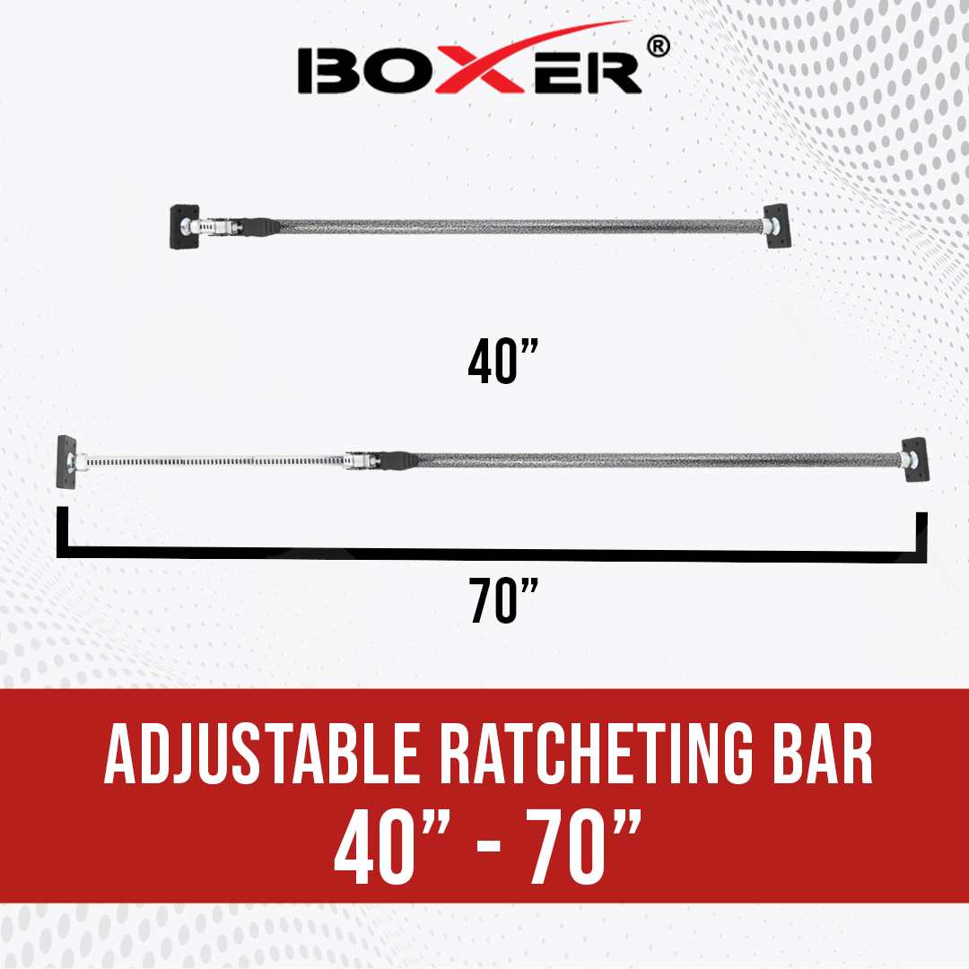 Ratcheting Utility Cargo Bar Pickup Truck Bed Holder Stabilizer 40" x 70" New