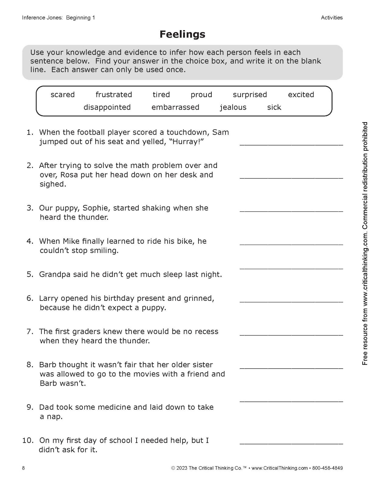 Inference Jones Beginning 1 Reading Comprehension Workbook Grades 1st 2nd
