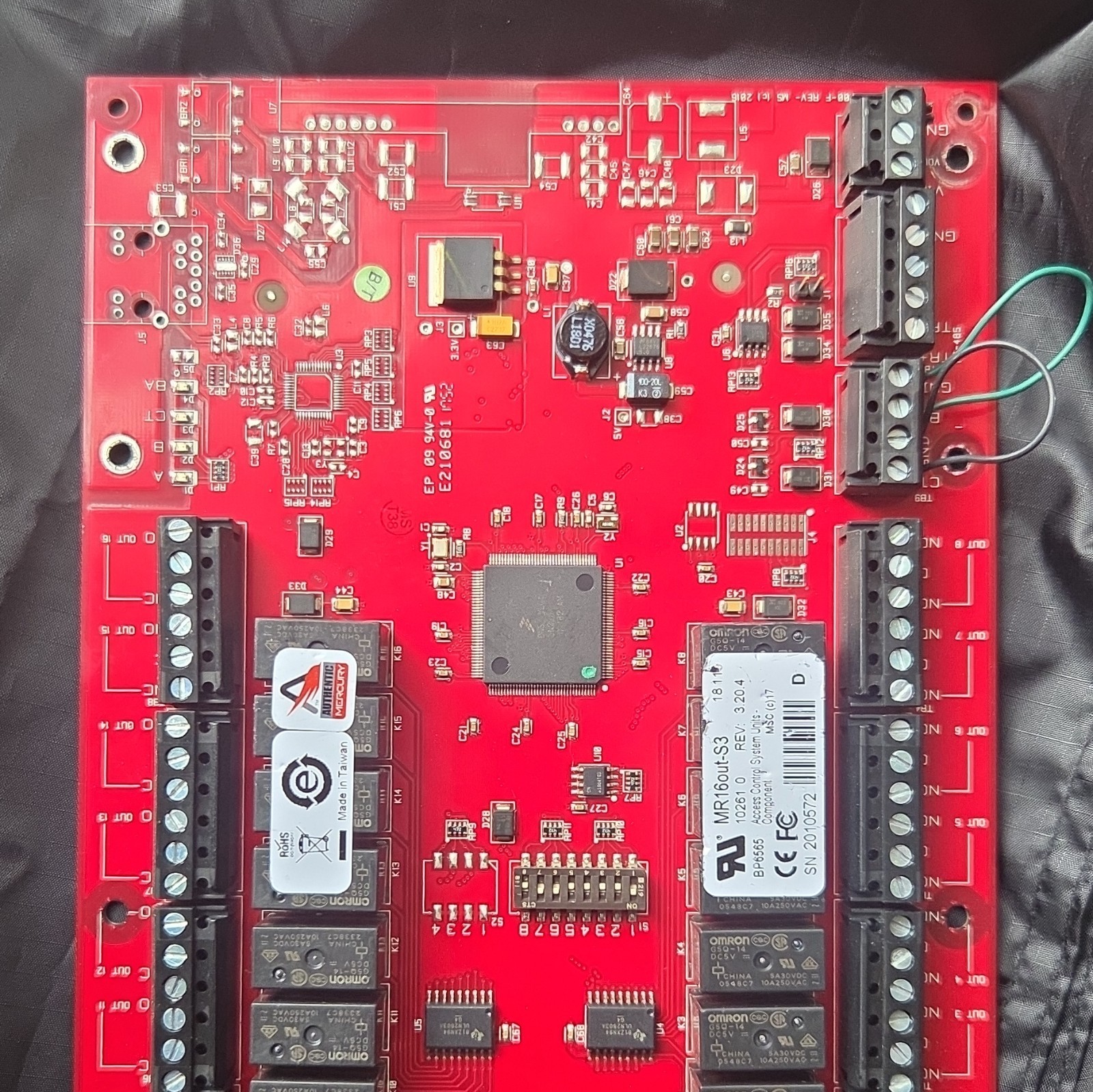 Mercury Security MR16OUT-S3 Output Control Module Board PCB, MPN MR16OUT-S3