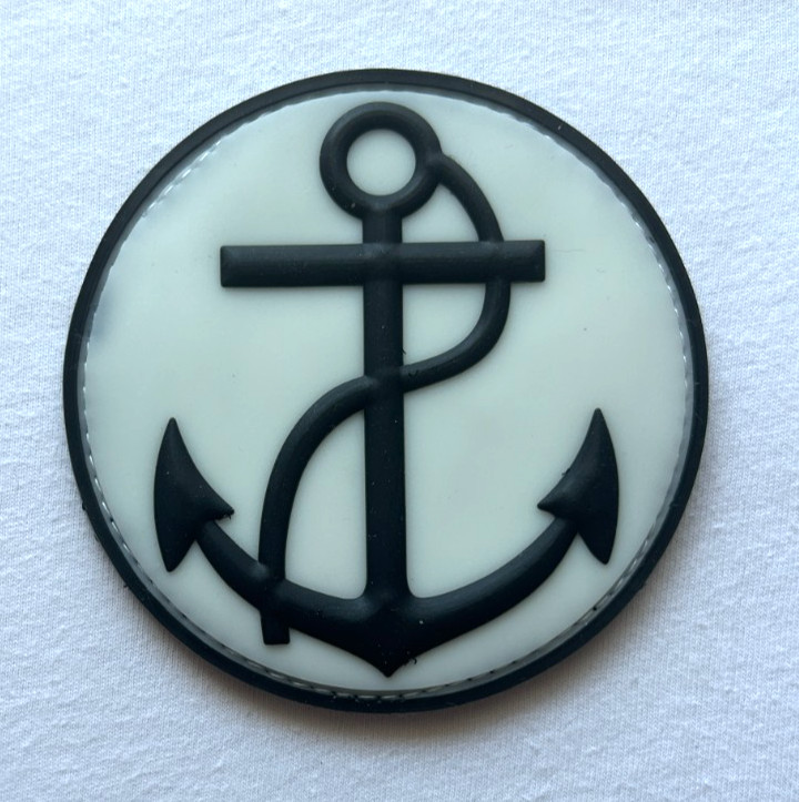 US NAVY - US NAVAL FORCES / SAILOR - ANCHOR- GLOW IN DARK-HIGH QUALITY PVC PATCH
