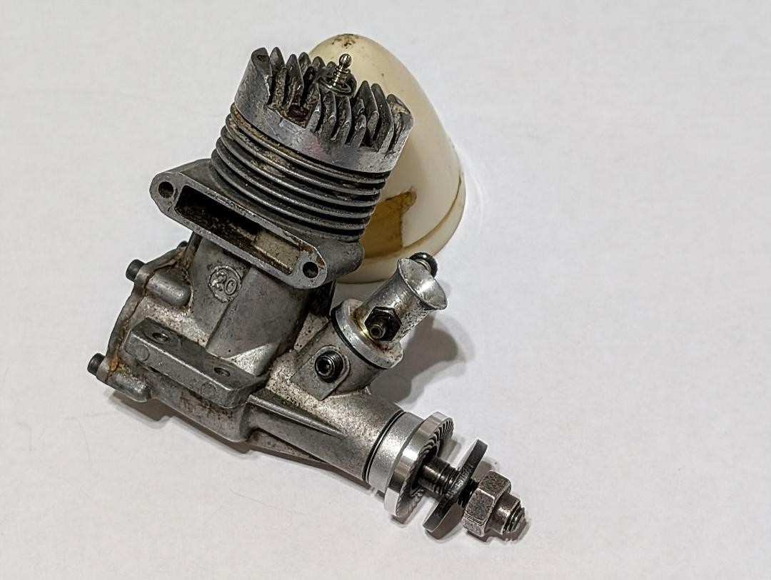 O S MAX .FP 20 CONTROL LINE ENGINE WITH SPINNER, PRE-OWNED, GOOD CONDITION