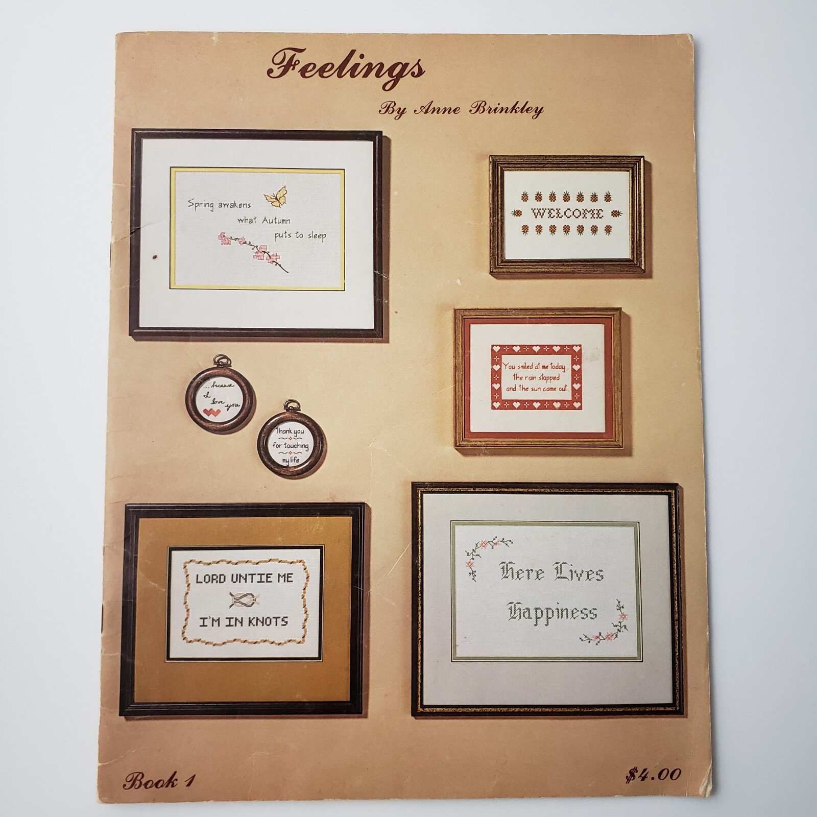 Anne Brinkley Feelings Book 1 Cross Stitch Pattern  Funny & Inspirational Quotes