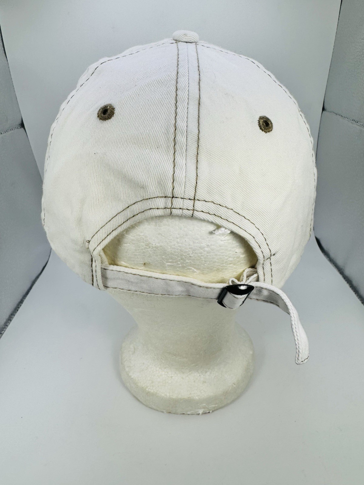 Titleist Morrissey Engineering Hat Cap Strapback White Bronze Has Stains