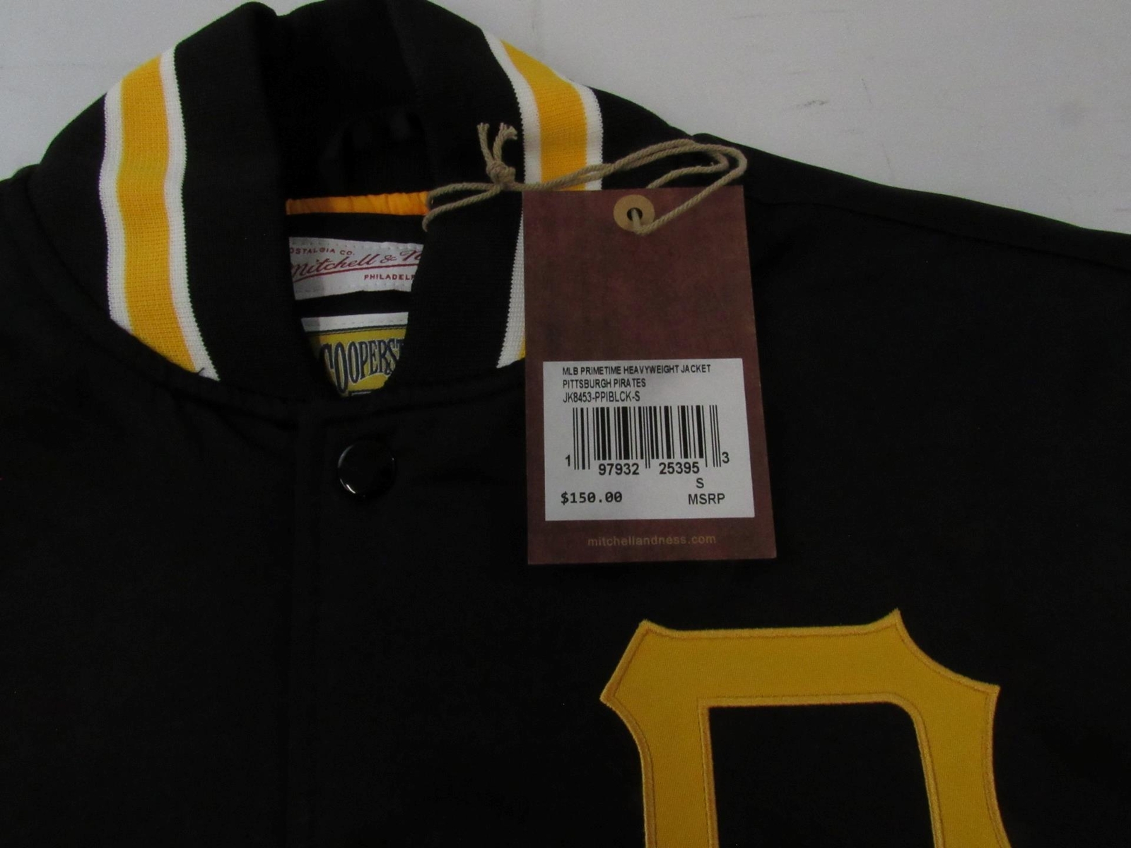 Pittsburgh Pirates Mens Mitchell & Ness Heavy Weight Satin Snap Jacket Coat $150