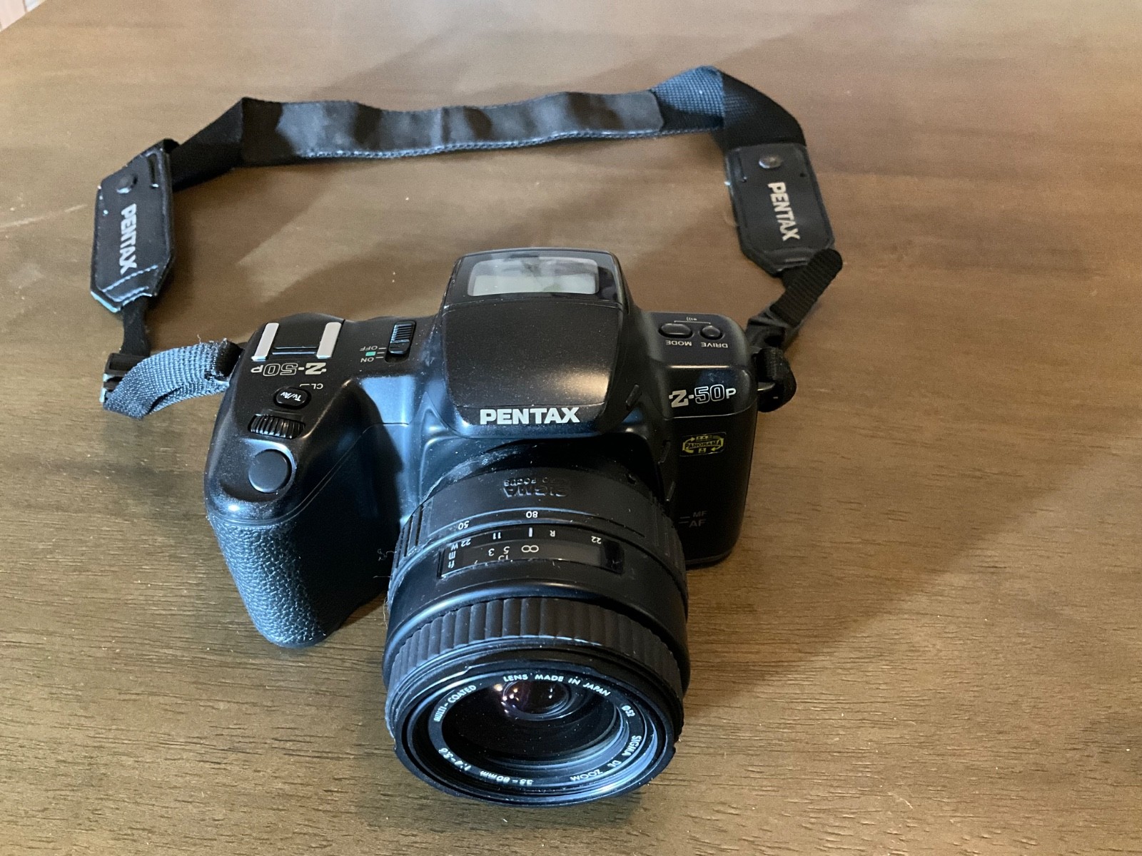 Pentax Z-50P SLR Film Camera with Sigma DL Zoom 35–80mm f/4–5.6 (Multi-Coated).