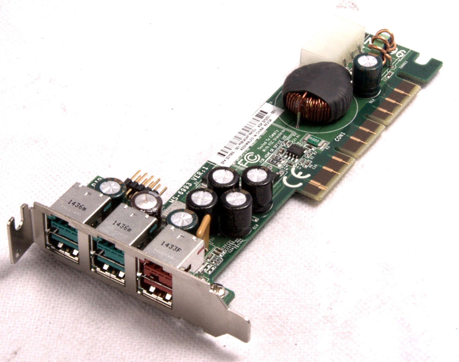 Powered USB Card HP Compaq 337069-001 3xUSB Powered AGP Interface Card