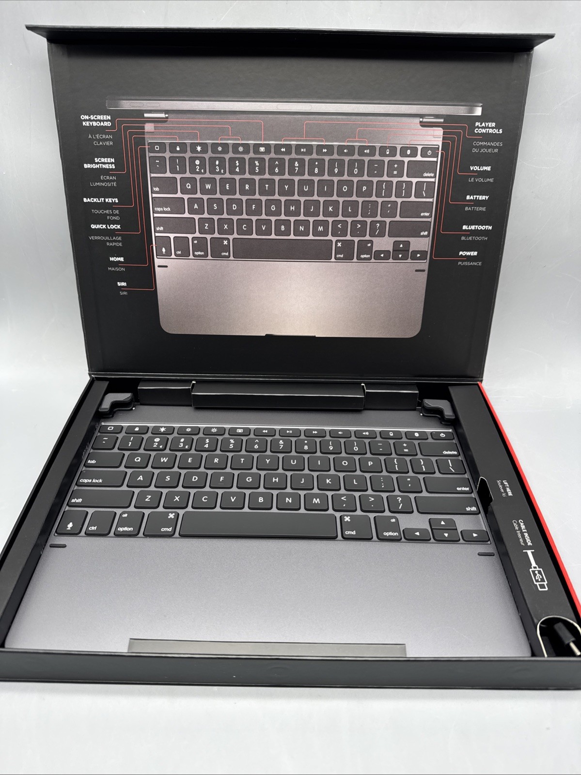 Brydge Wireless Bluetooth Keyboard W/ Backlit Keys for iPad 12.9” Pro 3rd or 4th
