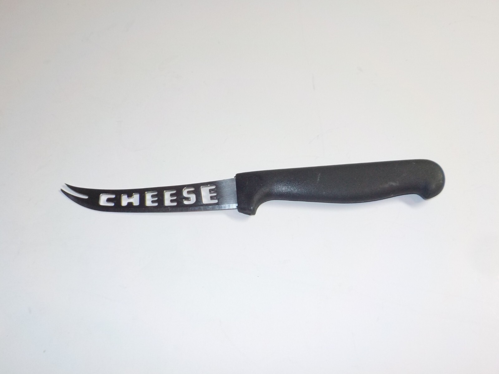 Unique Kitchen Knife Cheese Cut Out Blade Black Handle