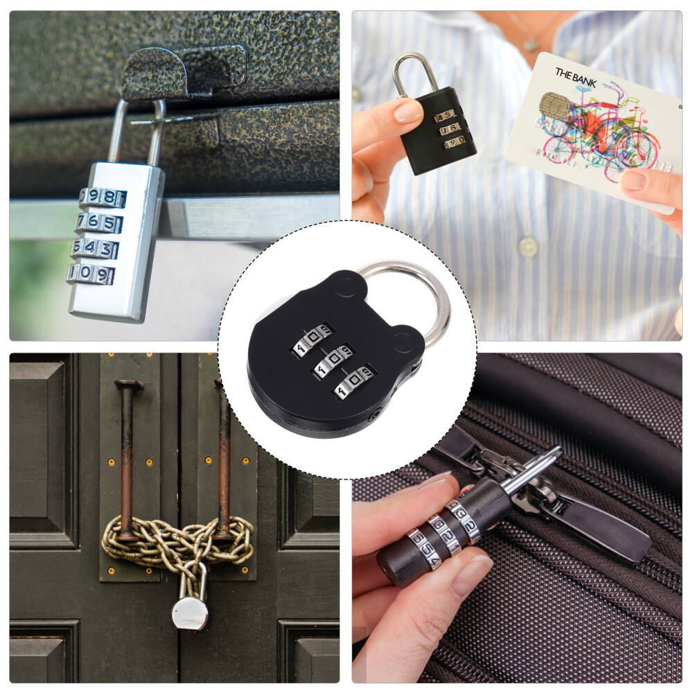 4 Pcs Locker Toolbox Combination Luggage Keyless Door Locks Padlock