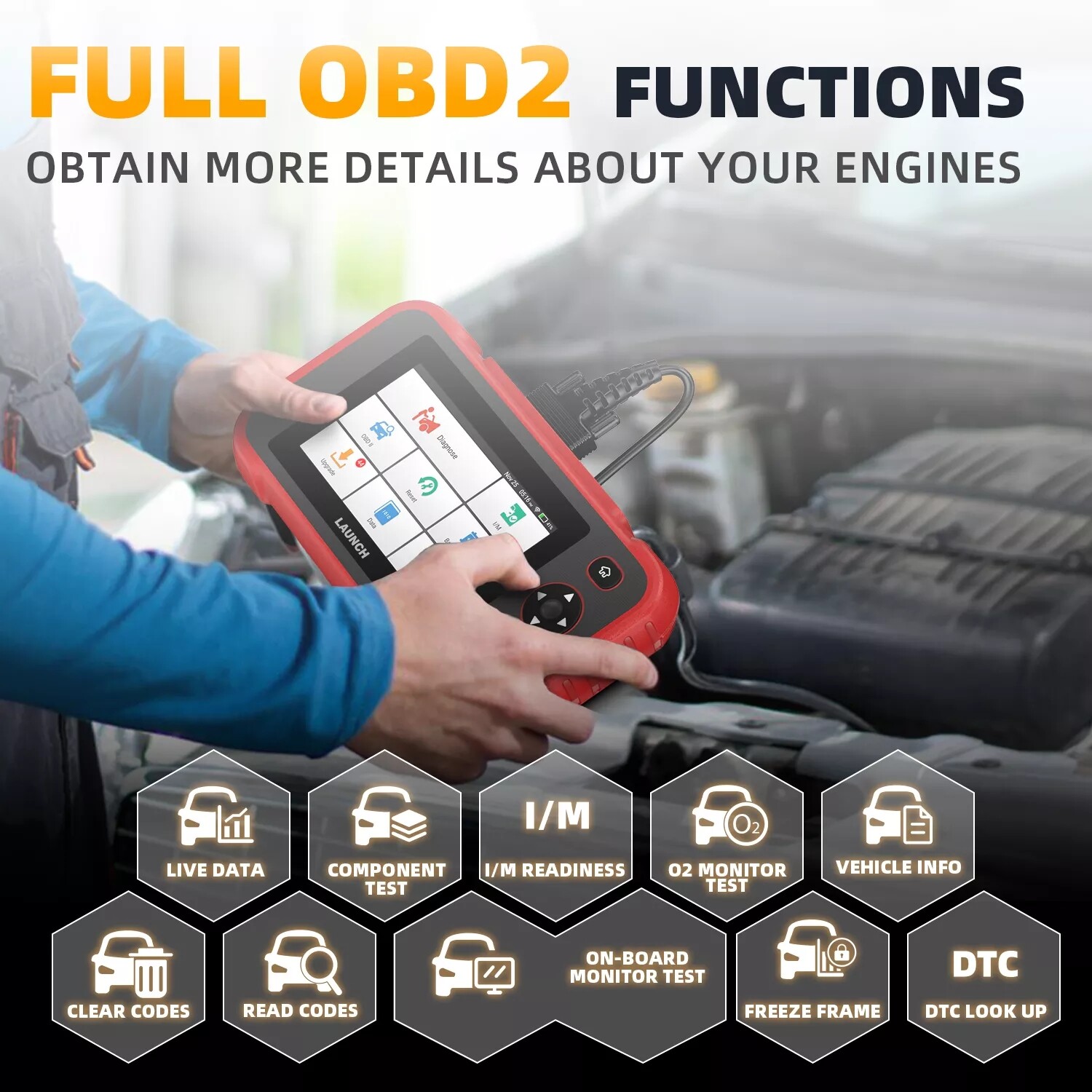 LAUNCH CRP129i Car OBD2 Scanner Diagnostic Tool Code Reader ABS SRS Oil EPB TPMS
