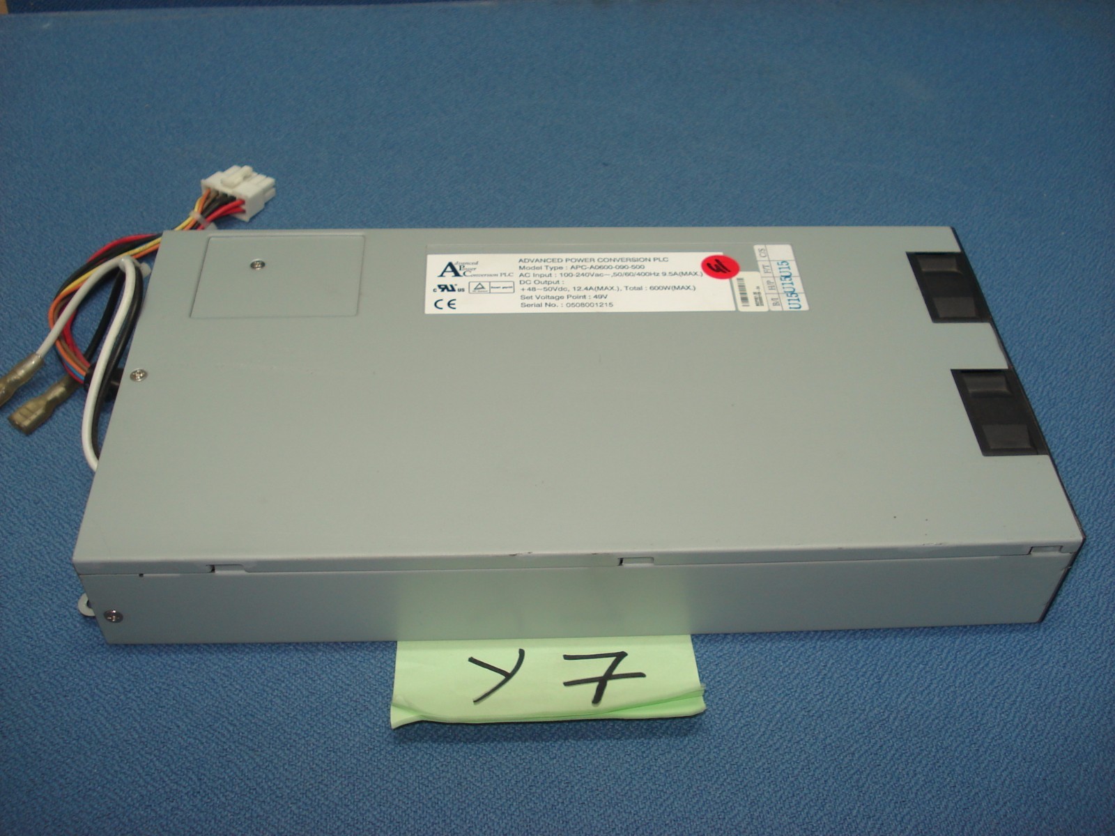ADVANCED POWER CONVERSION PLC Model: APC-A0600-090-500 POWER SUPPLY