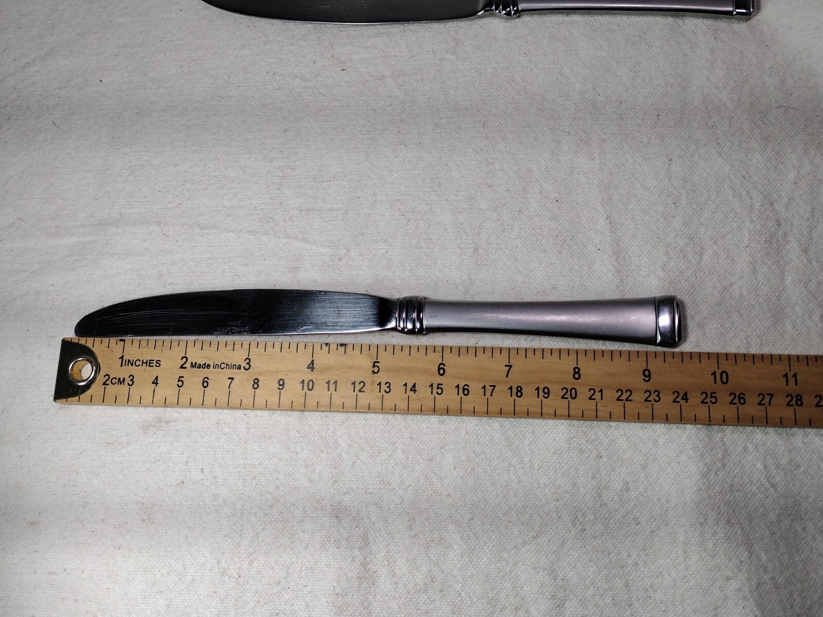 4 Wallace Solid Dinner Knives Bennett Stainless Frosted Satin Handle Vietnam