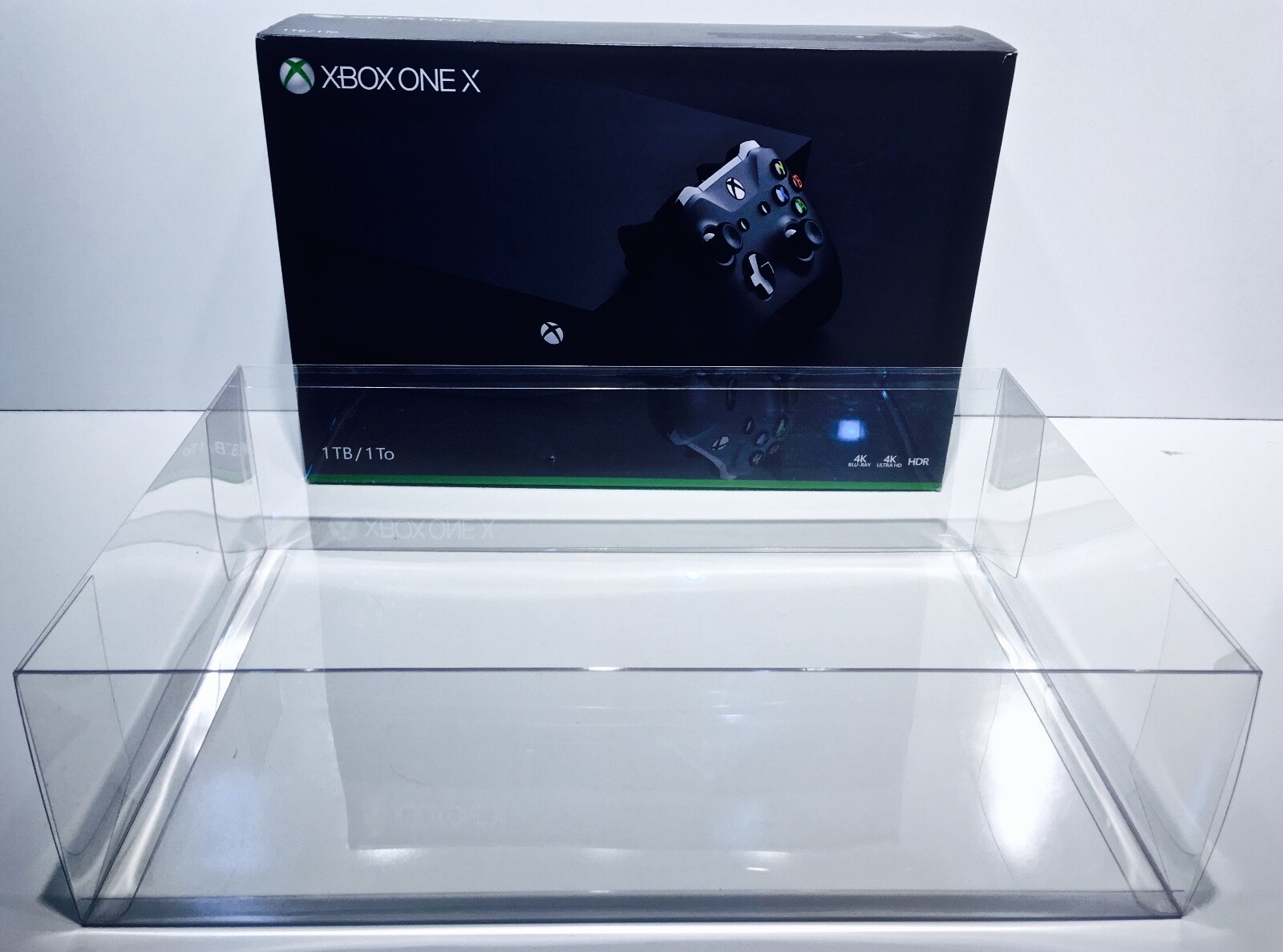 1 Console Box Protector For XBOX ONE X Console Boxes Clear Custom Display Case