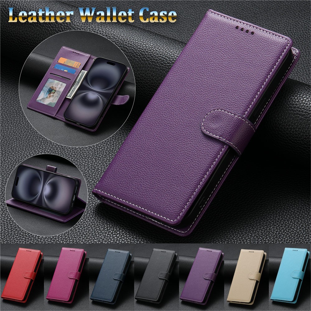 For Samsung S26 S25 S24 S23 S22 Ultra FE Magnetic Flip Leather Wallet Case Cover