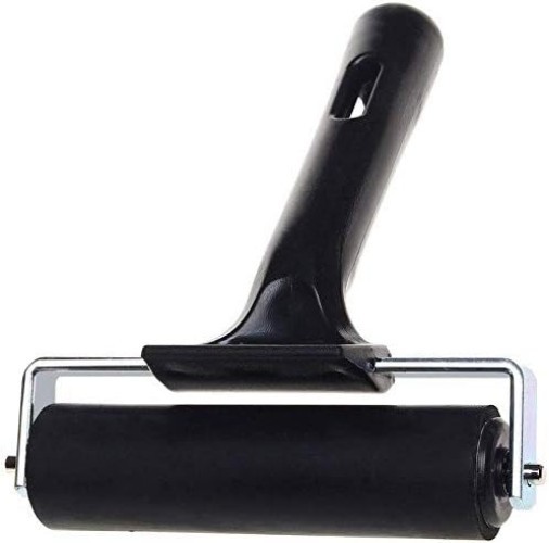 Lightweight 4-Inch Rubber Brayer Roller for Precision Printing & Crafting
