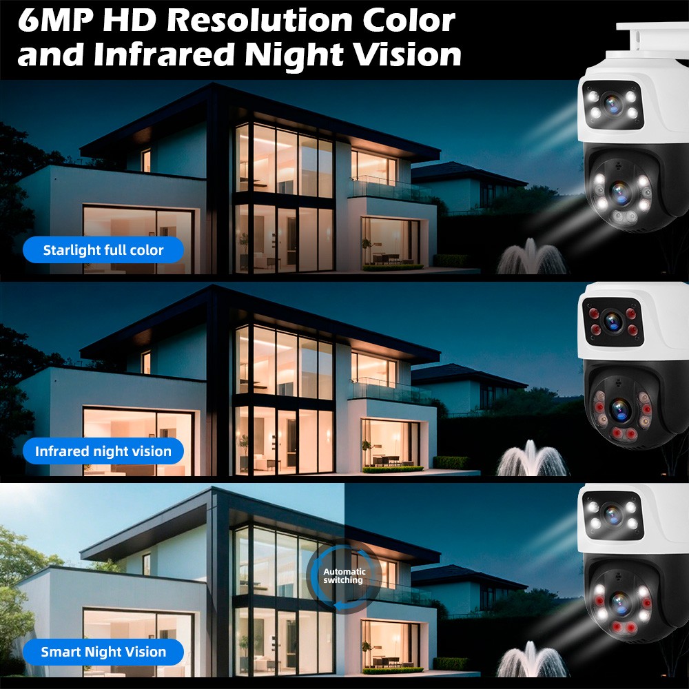 KERUI 8CH NVR 6MP Two Way Audio POE PT Security Camera System AI Detection