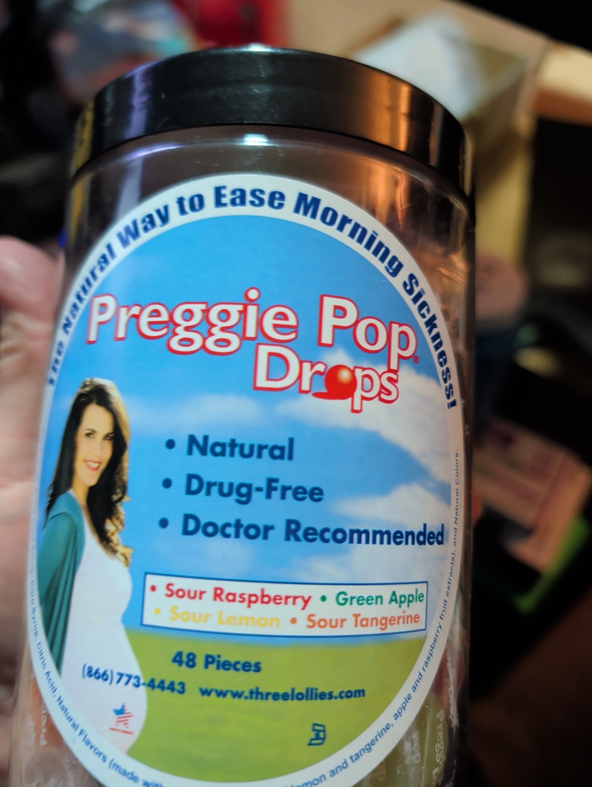 Preggie Pop Drops For Morning Sickness | Asst. Sour Flavors  | 48 Ct |