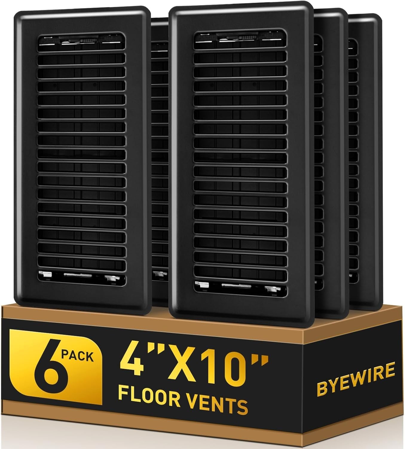 Floor Register 4x10, Floor Vent Covers for Home Floor 6 Pack