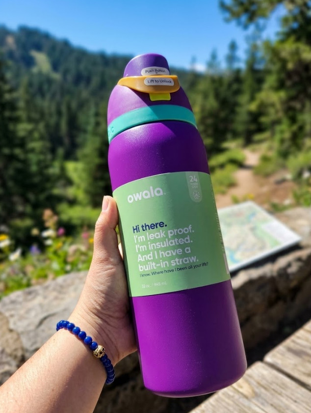 Owala FreeSip 32oz Water Bottle Purple Insulated Leak Proof Straw Wide Mouth New