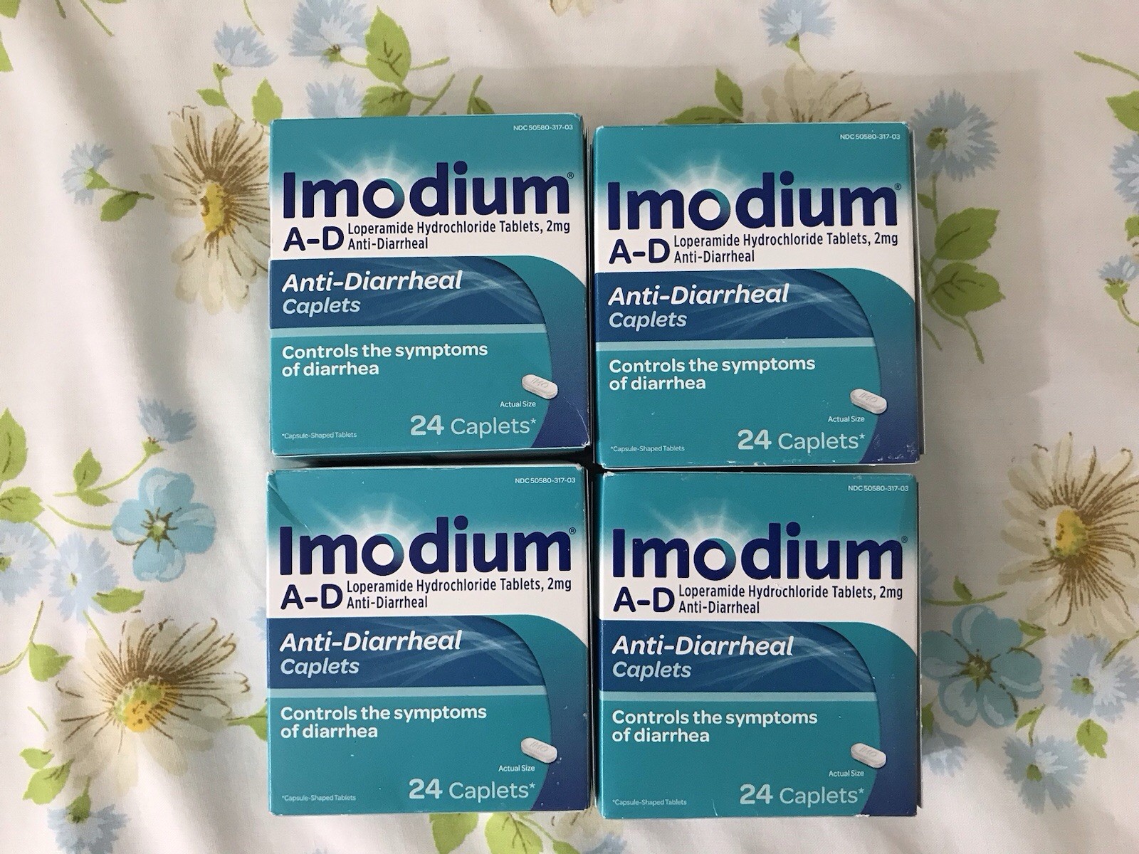 Lot of 4 Imodium Anti-Diarrheal 24 Caplets Expired on January to February 2027