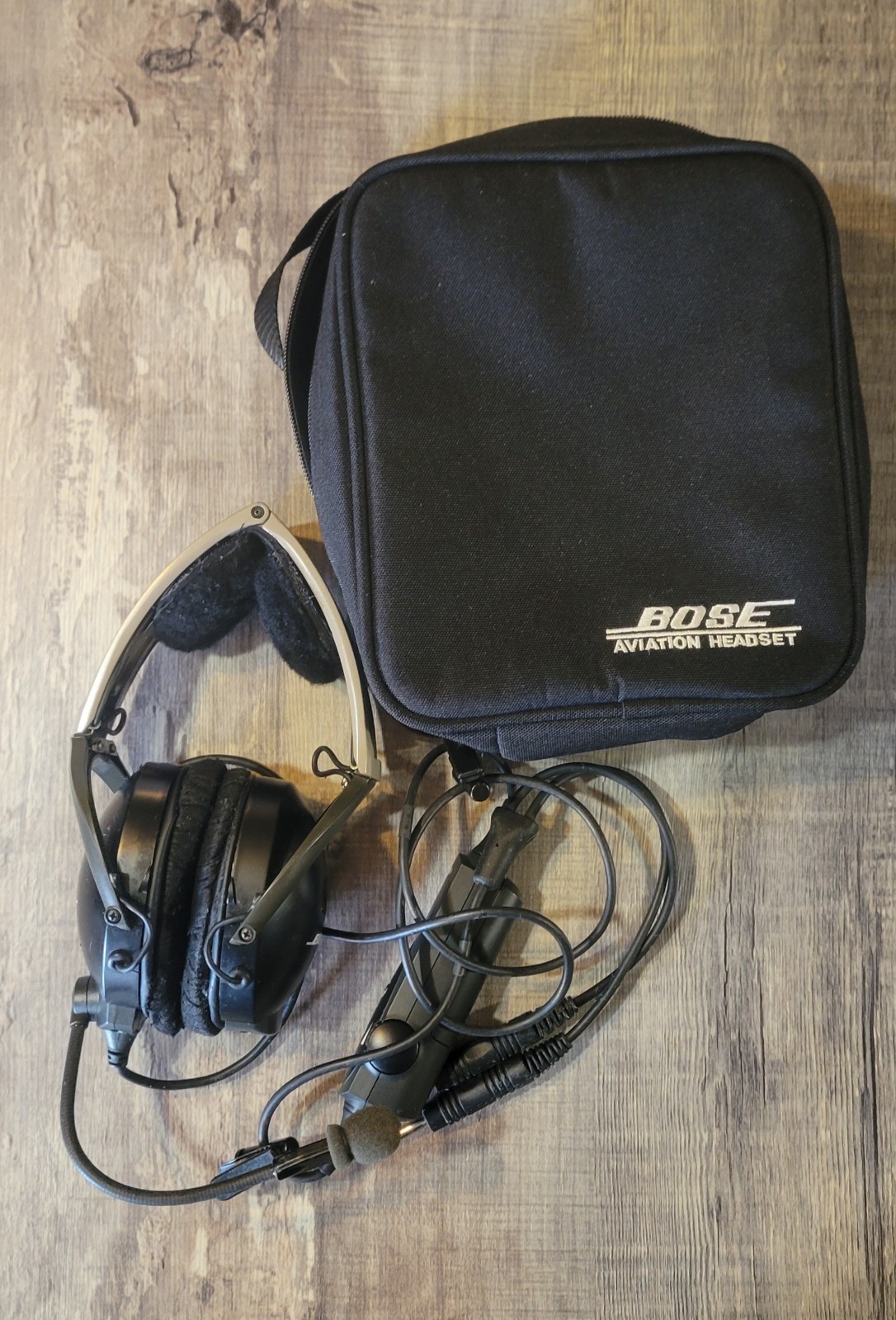 Bose Aviation X ANR Pilot Headset AHX-32-01 Dual GA Plugs w/ Bose Case Tested