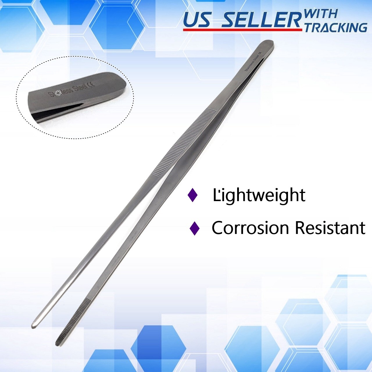 12" Aquarium Tweezers for Aquatic Fish Plants Care Aqua scaping Cleaning NEW