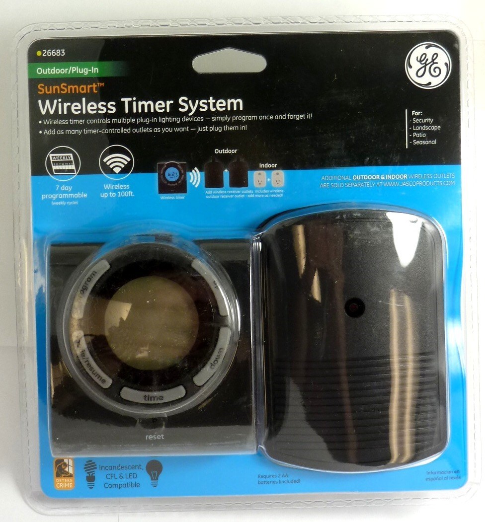 26683  GE Wireless control Outdoor Digital Timer Outlets for landscape lighting