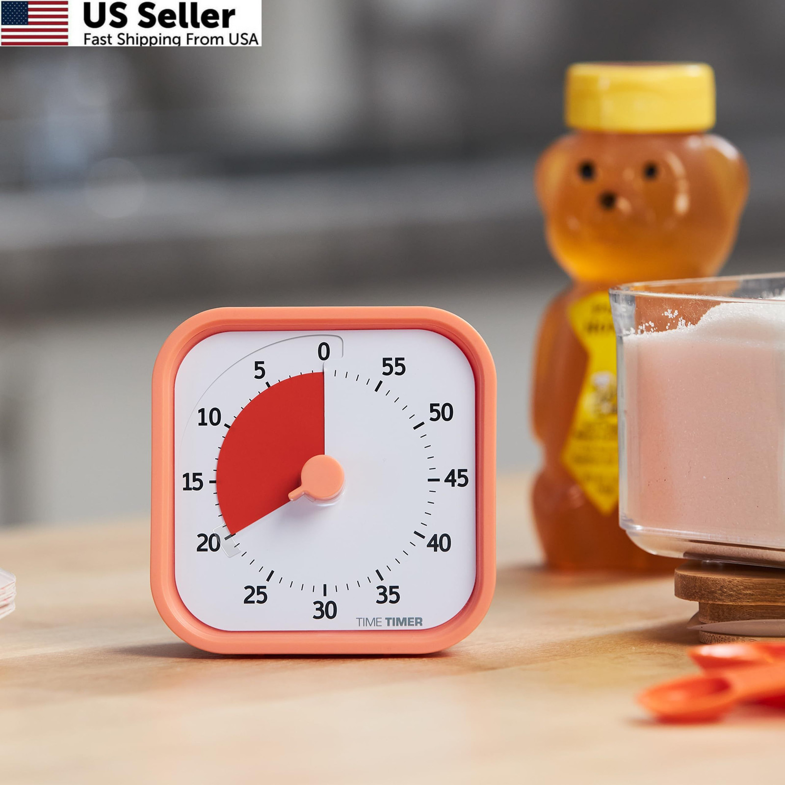 TIME TIMER Home MOD – 60-Minute Visual Timer 3.5, Dreamsicle Orange
