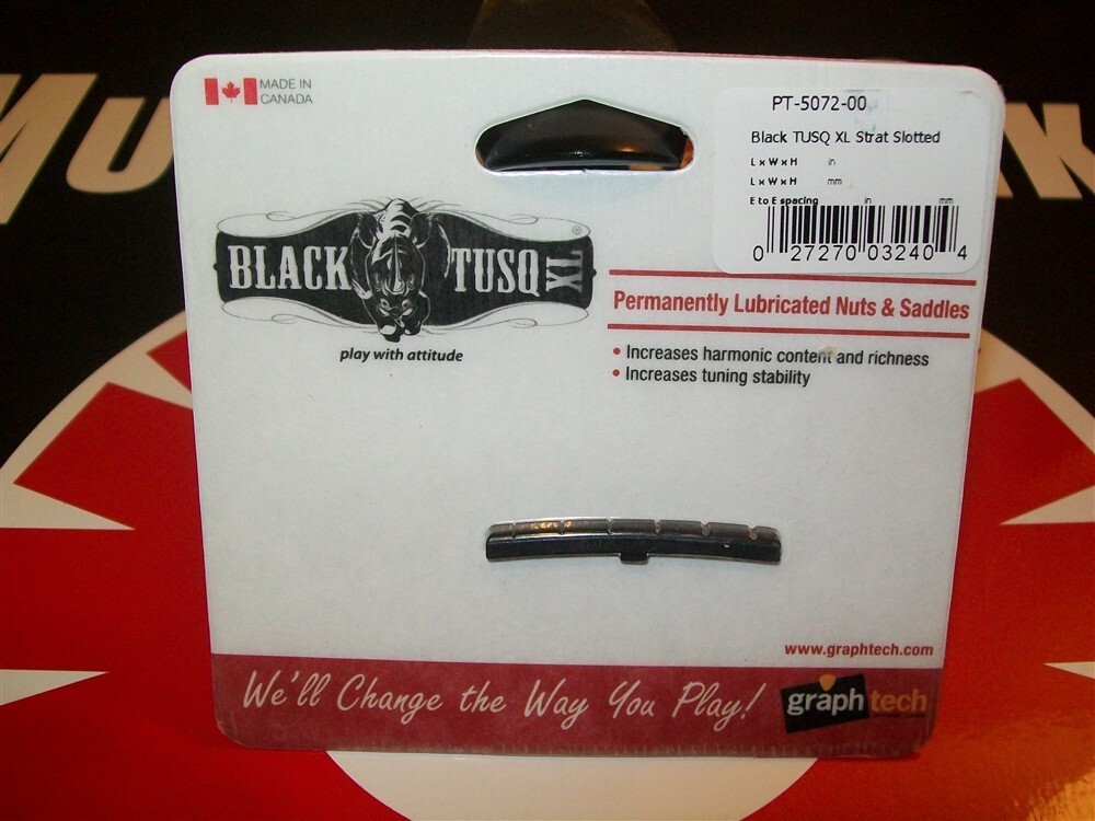 NEW Graph Tech PT-5072-00 Nut For Fender 50's-70's 7.25" Radius Guitars - BLACK