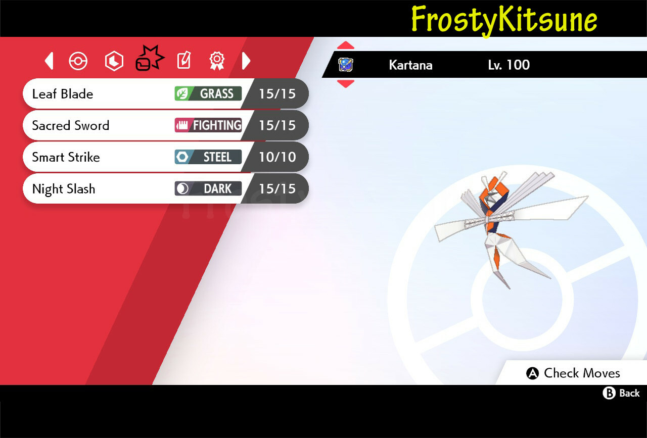 6IV Square Shiny Kartana Ultra Beast Pokemon Sword & Shield