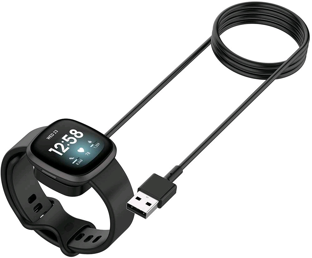 Wireless Charger For Fitbit Sense Versa 3 4 Watch USB Fast Charging Dock Cable