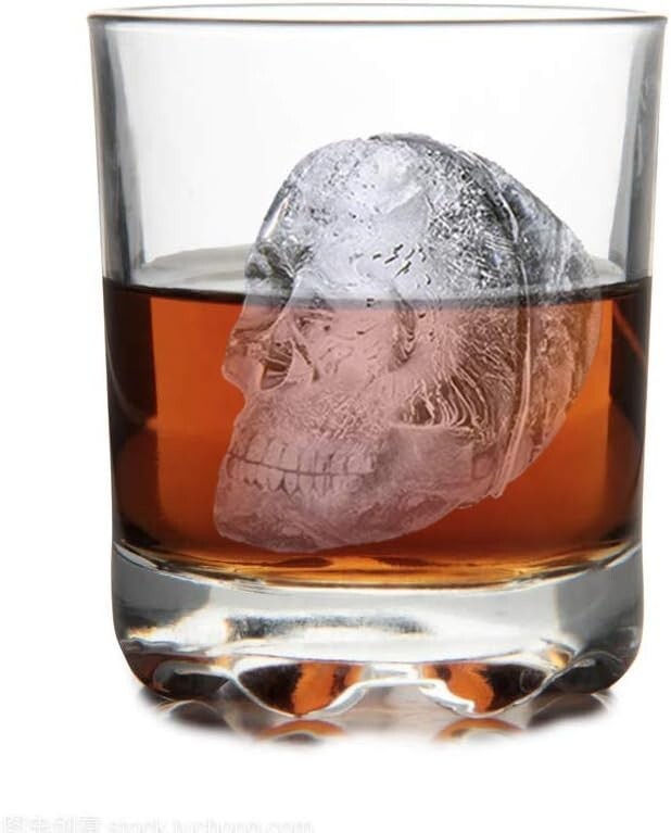 Large 2.3in Skull Ice Molds - Create Chilling & Creative Cocktail Experiences