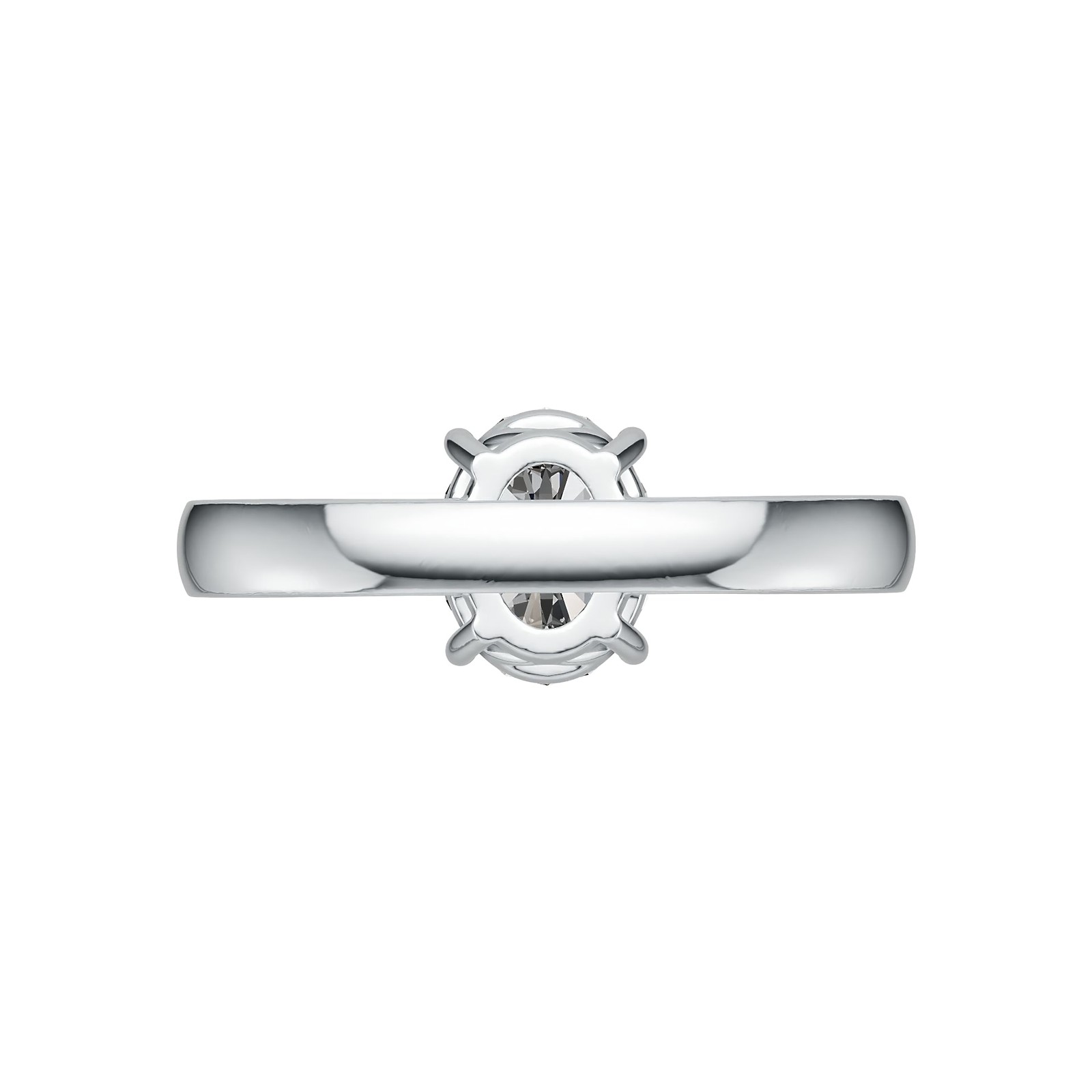 Sterling Silver Semi Mount Ring Setting Oval OV 9X7mm with White Topaz
