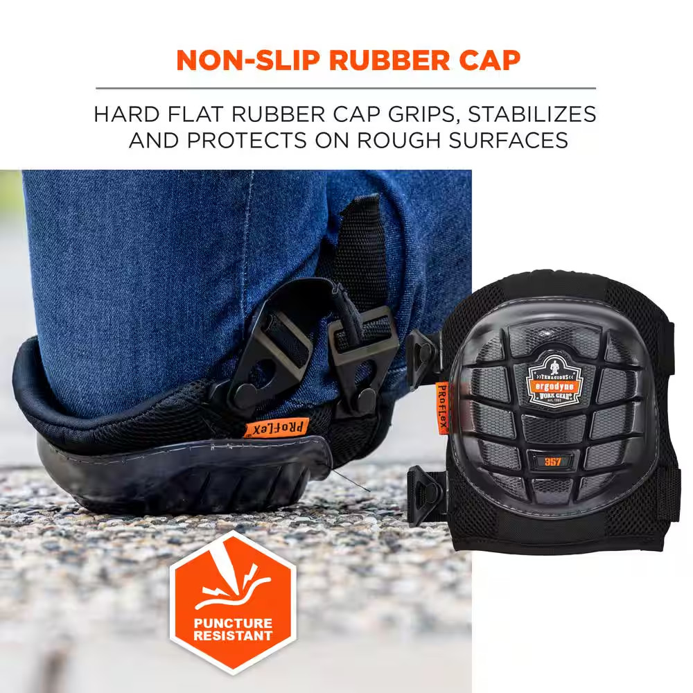 Black Short Cap Lightweight Gel Knee Pads