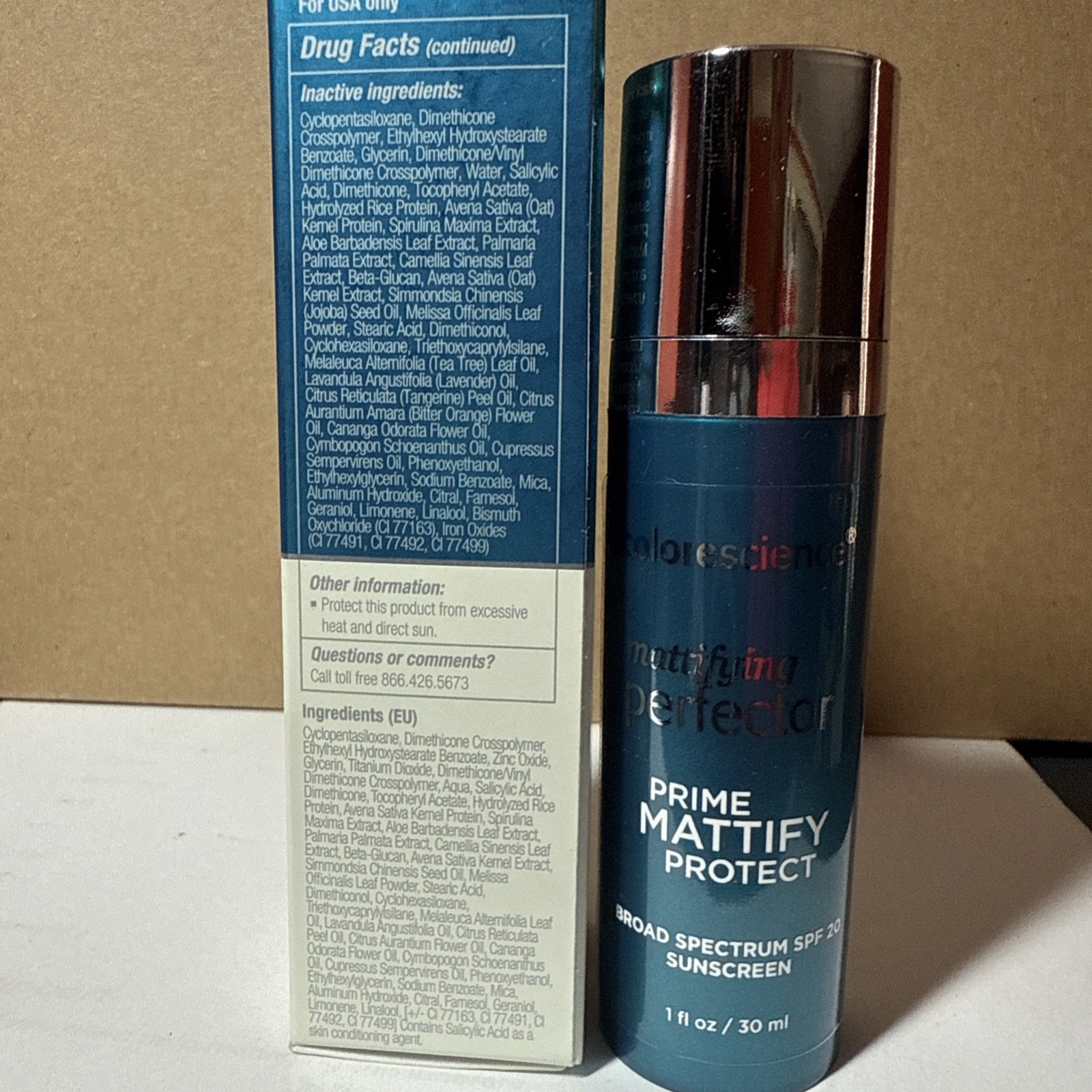 Colorescience Mattifying Perfector Face Primer, SPF20, 1 FL OZ NIB
