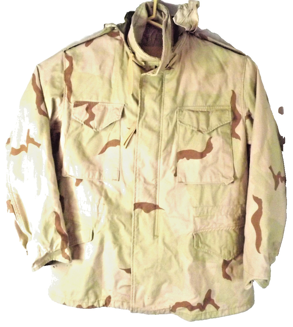 US Military Jacket Cold Weather Field Coat Desert Camo Combat Medium Regular