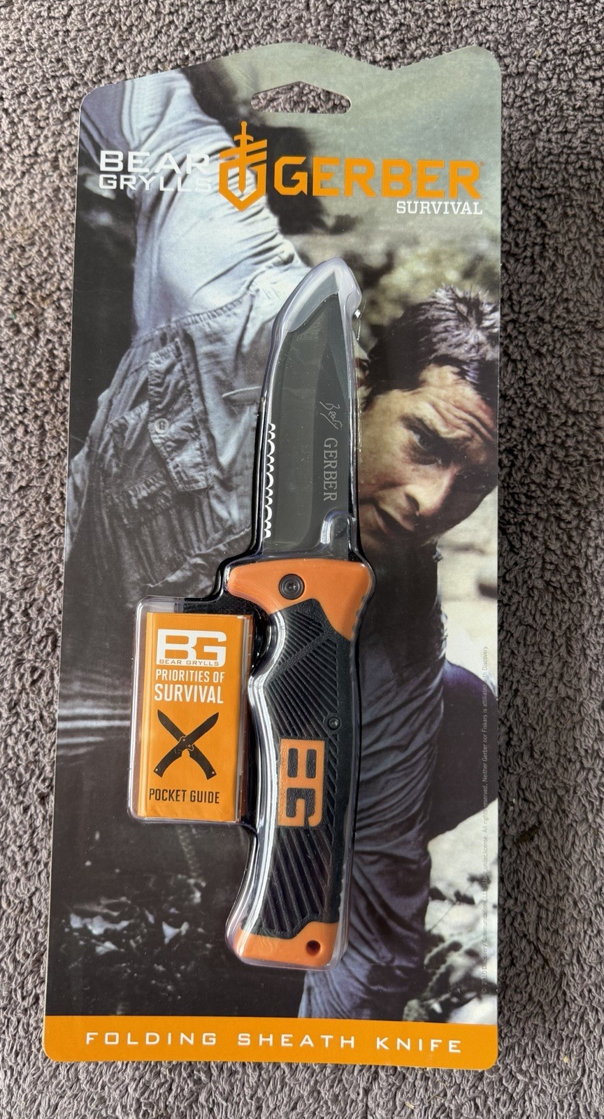 Gerber Bear Grylls Survival Series Folding Sheath Knife-partially Serrated-NEW