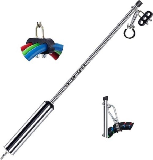 40' Swivel Pogo Stick for Semi Truck & Air Brake Line, Heavy Duty Stainless Stee