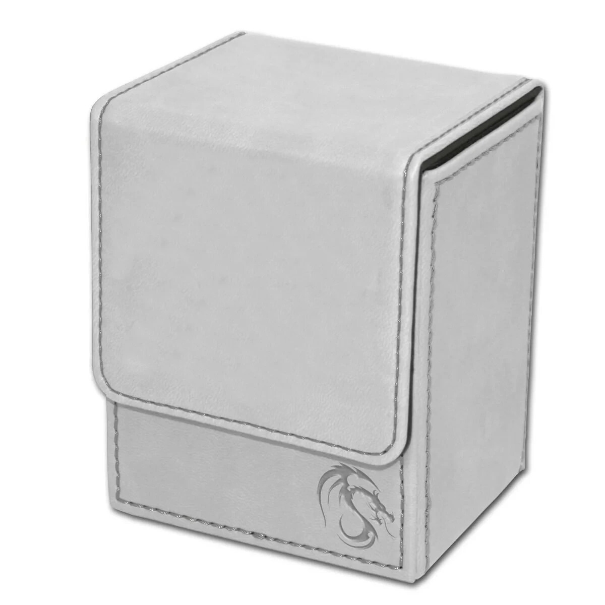 1 BCW White With Gray Stitch LX Deck Case