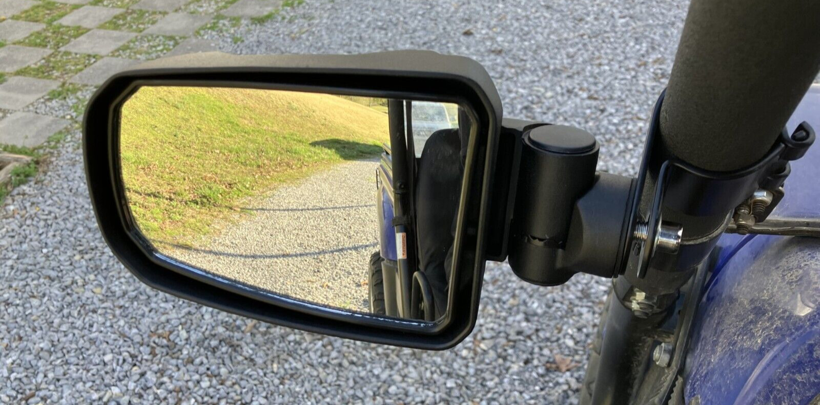 Heavy Duty Aluminum UTV Side View Mirrors Set 2" Roll Cage Commander Mule Teryx