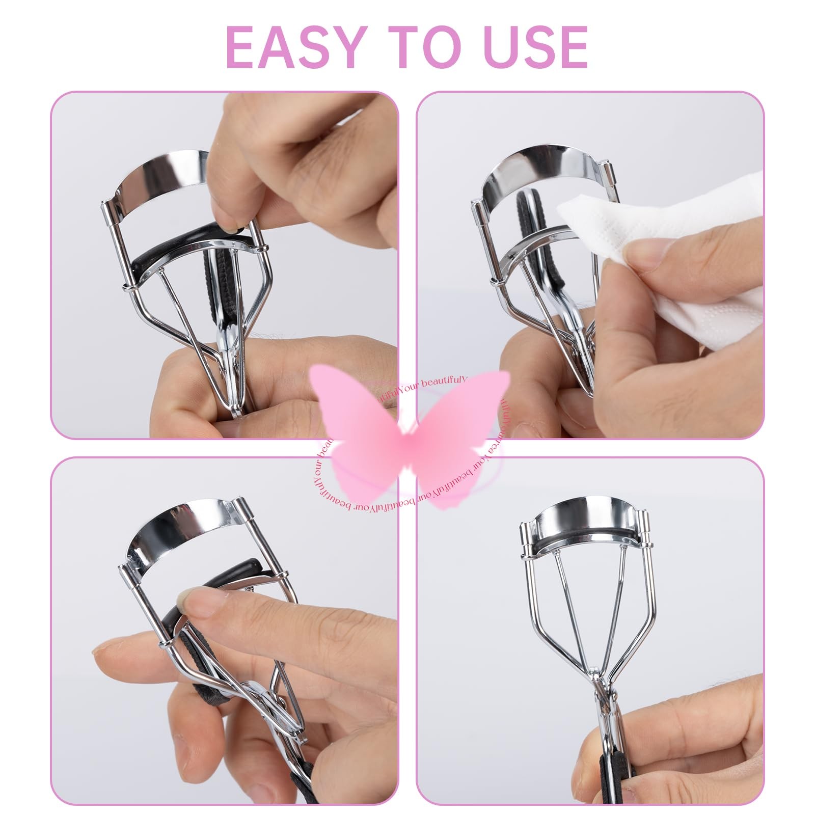 Eyelash Curler Pads 24PCS - Silicone Refills Compatible with Most Brands