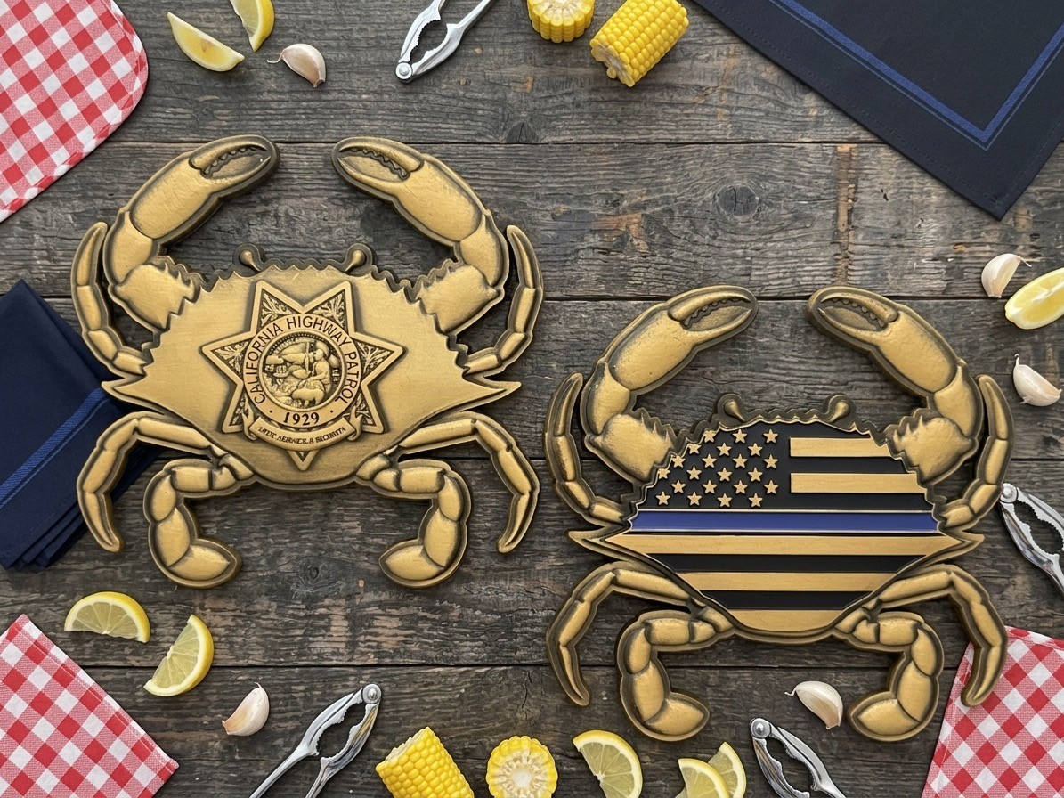 CHP Blue Line Crab Challenge Coin