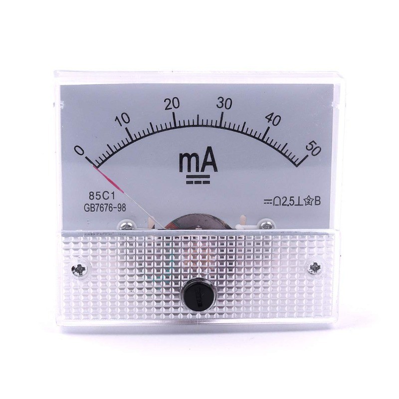 1pc DC 0-50mA 85C1 Amperemeter Analog AMP Current Panel Meter