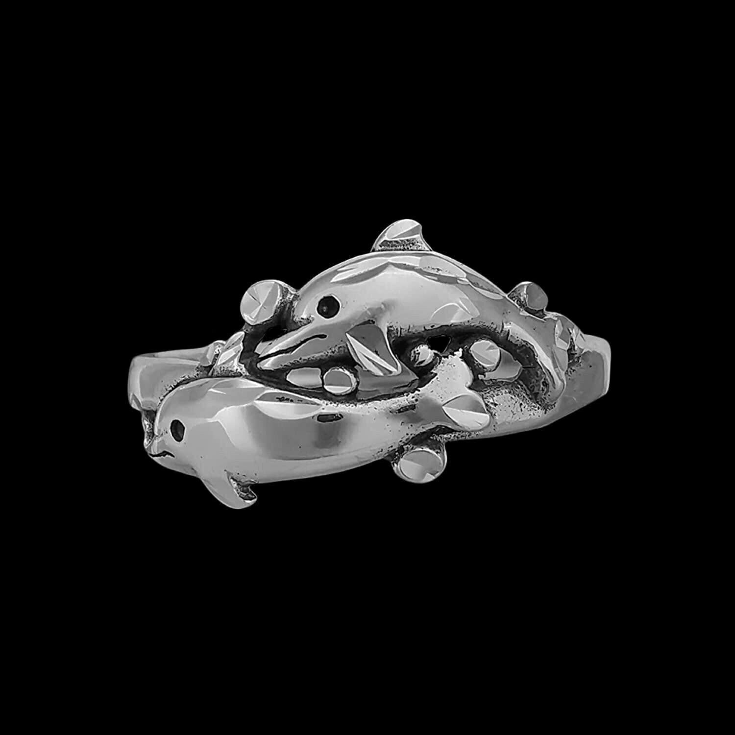Dolphin Ring, Family Ring, Symbolism Ring, Navajo Ring, Native American...