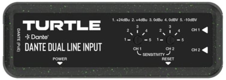 Turtle AV TAV-D2LEN Dual-Channel Analog Euroblock Line Input to Dante Adapter