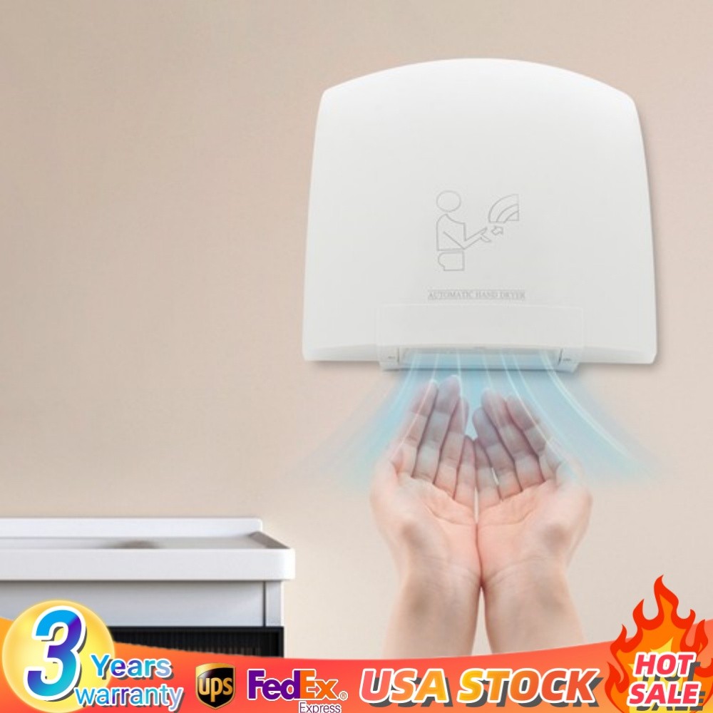 1200W Auto Electric Hand Dryer Commercial Compact Air Hand Dryer High Speed